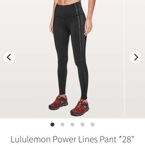 Black lululemon leggings with detailing